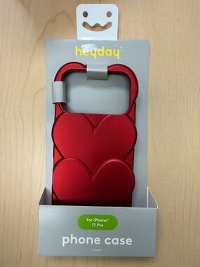heyday Retiree Red Triple Heart Phone Case for iPhone 17 Pro HTF! NEW!